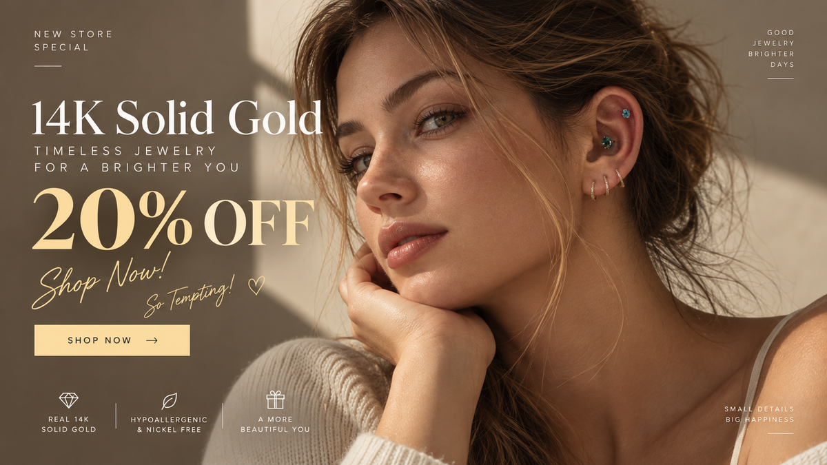14K solid gold jewelry promotion